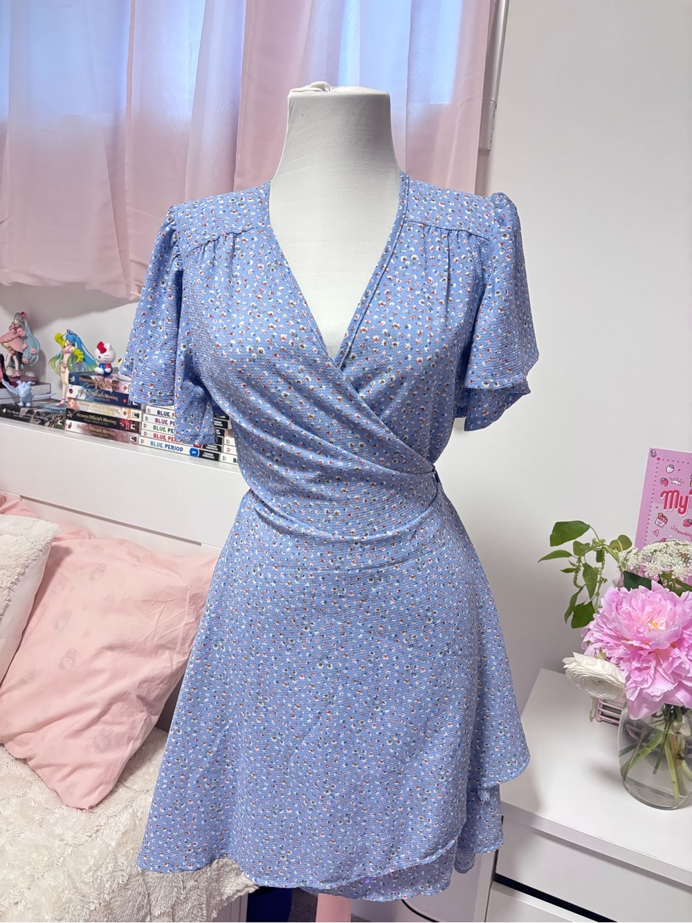 Twik by Simons floral wrap dress